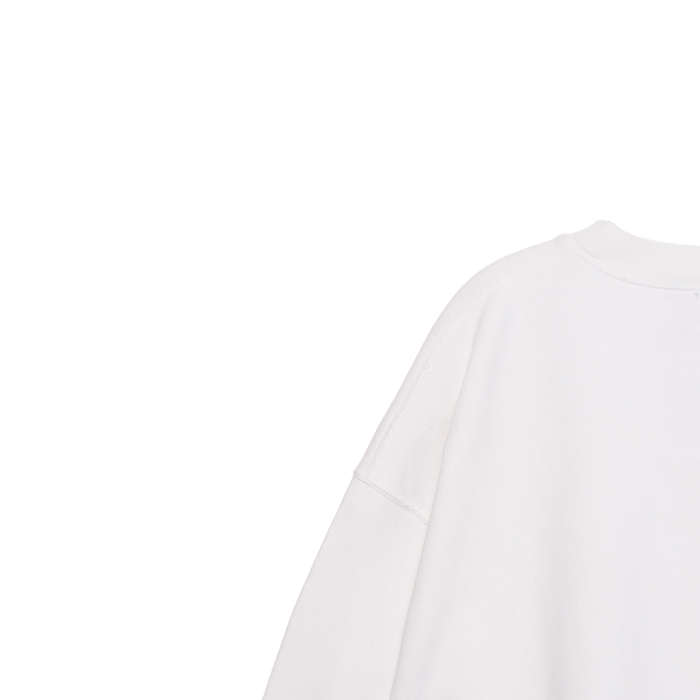 Sizing 巴黎世家2022秋冬字母印花白色圆领卫衣毛衣。 697869TMVB59040