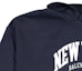 Sizing Balenciaga FW22 Hoodie Navy Cetak Huruf Unisex Loose Fit Pullover 675003TLVM33967