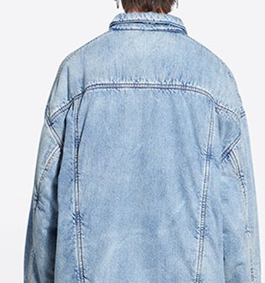 巴黎世家FW22浅蓝色男女同款长袖加厚牛仔夹克 681689TJW924012 Details for 巴黎世家FW22浅蓝色男女同款长袖加厚牛仔夹克 681689TJW924012