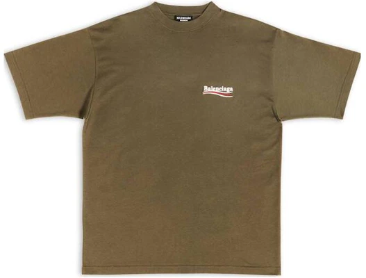 Balenciaga FW22 Logo Letter Kaos Oversized Hijau Khaki Pria. 641675TKVJ12463 Buy Balenciaga FW22 Logo Letter Kaos Oversized Hijau Khaki Pria. 641675TKVJ12463