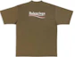 Lookbook Balenciaga FW22 Logo Letter Kaos Oversized Hijau Khaki Pria. 641675TKVJ12463