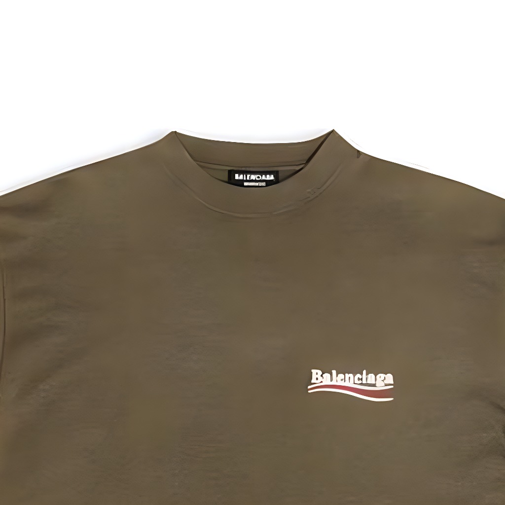 Balenciaga FW22 Logo Letter Khaki Green Oversized T-Shirt for Men. 641675TKVJ12463 圖 8