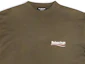 Cheap Balenciaga FW22 Logo Letter Kaos Oversized Hijau Khaki Pria. 641675TKVJ12463