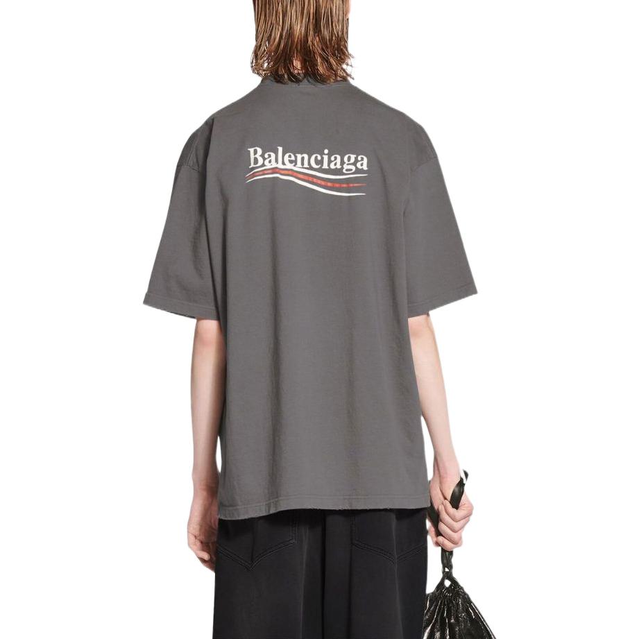 Purchase Balenciaga FW22 標誌印花灰色圓領T恤 641675TNVG51227
