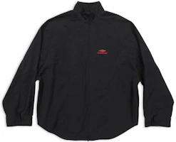 Balenciaga FW22 Logo Print Embroidered Oversized Jacket Black Outerwear 720103TYB181000 Balenciaga FW22 Logo Print Embroidered Oversized Jacket Black Outerwear 720103TYB181000