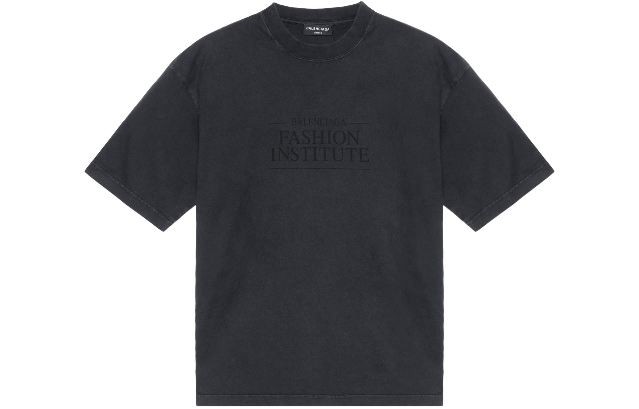 Buy Balenciaga FW22 Logo Print Gray Regular Fit Crewneck T-Shirt . 612966TMVH68190