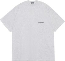 Balenciaga FW22 Logo Print Oversized Crewneck T-Shirt Grey - Trendy Tee 694576TMVJ61023 Balenciaga FW22 Logo Print Oversized Crewneck T-Shirt Grey - Trendy Tee 694576TMVJ61023