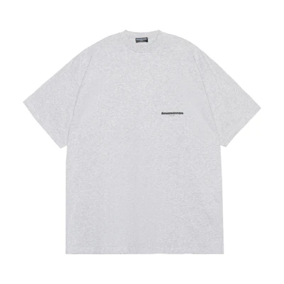 Balenciaga FW22 Logo Print Oversized Crewneck T-Shirt Grey - Trendy Tee 694576TMVJ61023