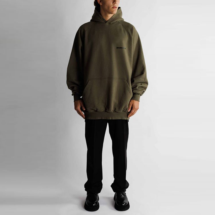 Balenciaga FW22 Logo Print Oversized Hoodie Military Green Menswear. 697879TMVH22930 圖 3
