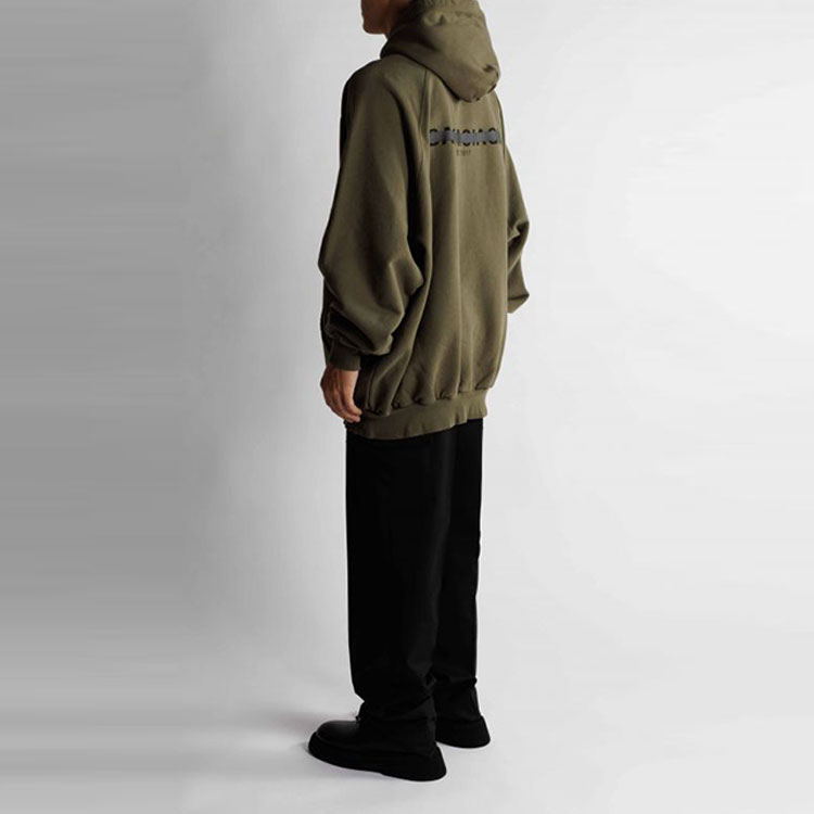 Balenciaga FW22 Logo Print Oversized Hoodie Military Green Menswear. 697879TMVH22930 圖 4