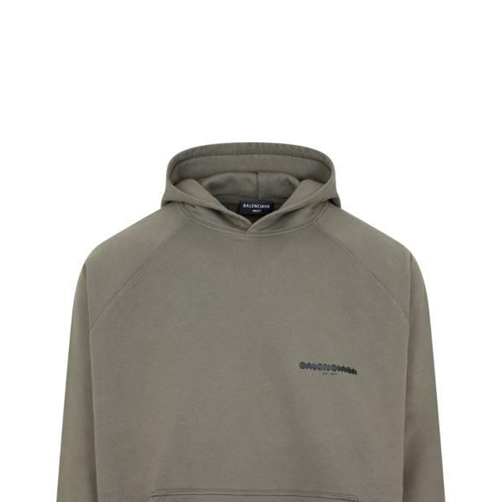 Balenciaga FW22 Logo Print Oversized Hoodie Military Green Menswear. 697879TMVH22930 圖 6