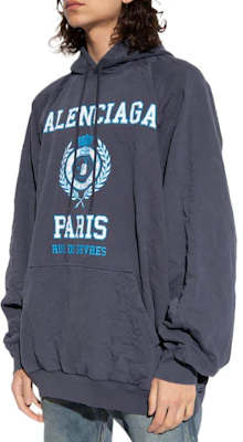 バレンシアガ FW22 ロゴプリント オーバーサイズ プルオーバー スウェットシャツ ブルー 697879TMV964140 Purchase バレンシアガ FW22 ロゴプリント オーバーサイズ プルオーバー スウェットシャツ ブルー 697879TMV964140