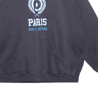 バレンシアガ FW22 ロゴプリント オーバーサイズ プルオーバー スウェットシャツ ブルー 697879TMV964140 Cheap バレンシアガ FW22 ロゴプリント オーバーサイズ プルオーバー スウェットシャツ ブルー 697879TMV964140