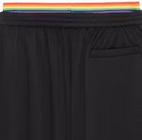 Purchase Balenciaga FW22 Logo Print Striped Relaxed Fit Shorts Black Men’s Casual Wear. 7040464C0B41000