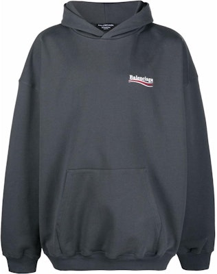 Balenciaga FW22 Logo Print Unisex Gray Hoodie Sweatshirt 620973TKVI91366 Order Balenciaga FW22 Logo Print Unisex Gray Hoodie Sweatshirt 620973TKVI91366