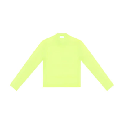 Balenciaga FW22 Minimalist Slim Fit Long Sleeve T-Shirt Yellow 704103TMVB77204