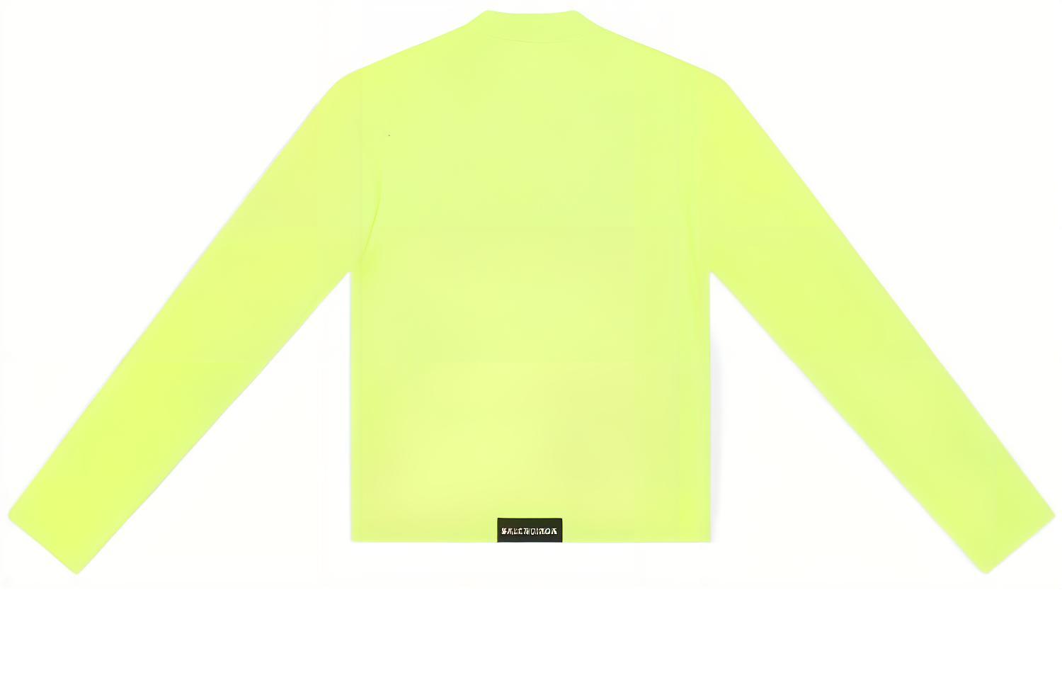 Lookbook バレンシアガ FW22 ミニマリスト スリムフィット 長袖Tシャツ イエロー 704103TMVB77204