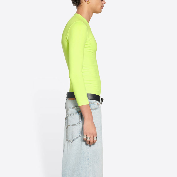 Sizing バレンシアガ FW22 ミニマリスト スリムフィット 長袖Tシャツ イエロー 704103TMVB77204