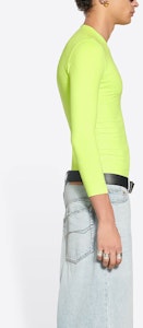 バレンシアガ FW22 ミニマリスト スリムフィット 長袖Tシャツ イエロー 704103TMVB77204 Sizing バレンシアガ FW22 ミニマリスト スリムフィット 長袖Tシャツ イエロー 704103TMVB77204