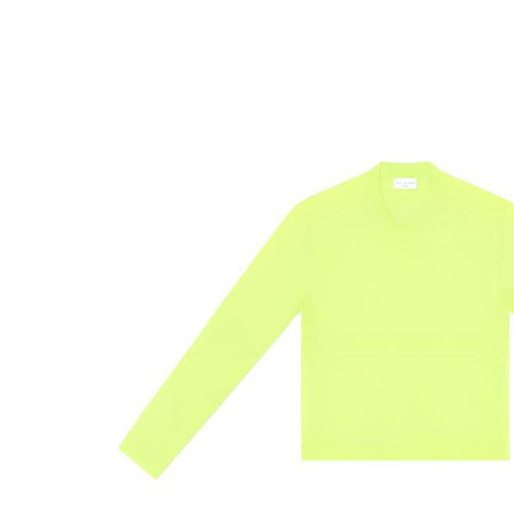 Cheap バレンシアガ FW22 ミニマリスト スリムフィット 長袖Tシャツ イエロー 704103TMVB77204