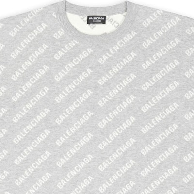 巴黎世家FW22字母Logo款长袖圆领毛衣灰色 702952T32331461 Sizing 巴黎世家FW22字母Logo款长袖圆领毛衣灰色 702952T32331461