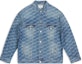 Order Balenciaga Jaket Denim Monogram Logo Biru Unisex Slim Fit FW22. 675208TMW370443