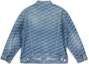 Lookbook Balenciaga Jaket Denim Monogram Logo Biru Unisex Slim Fit FW22. 675208TMW370443