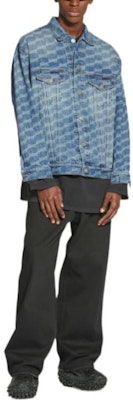 Balenciaga Jaket Denim Monogram Logo Biru Unisex Slim Fit FW22. 675208TMW370443 Purchase Balenciaga Jaket Denim Monogram Logo Biru Unisex Slim Fit FW22. 675208TMW370443