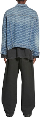 Balenciaga Jaket Denim Monogram Logo Biru Unisex Slim Fit FW22. 675208TMW370443 Details for Balenciaga Jaket Denim Monogram Logo Biru Unisex Slim Fit FW22. 675208TMW370443