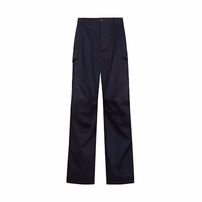 Balenciaga FW22 Navy Straight-Leg Zipper Cargo Pants Unisex Loose Fit 720229TNP028065