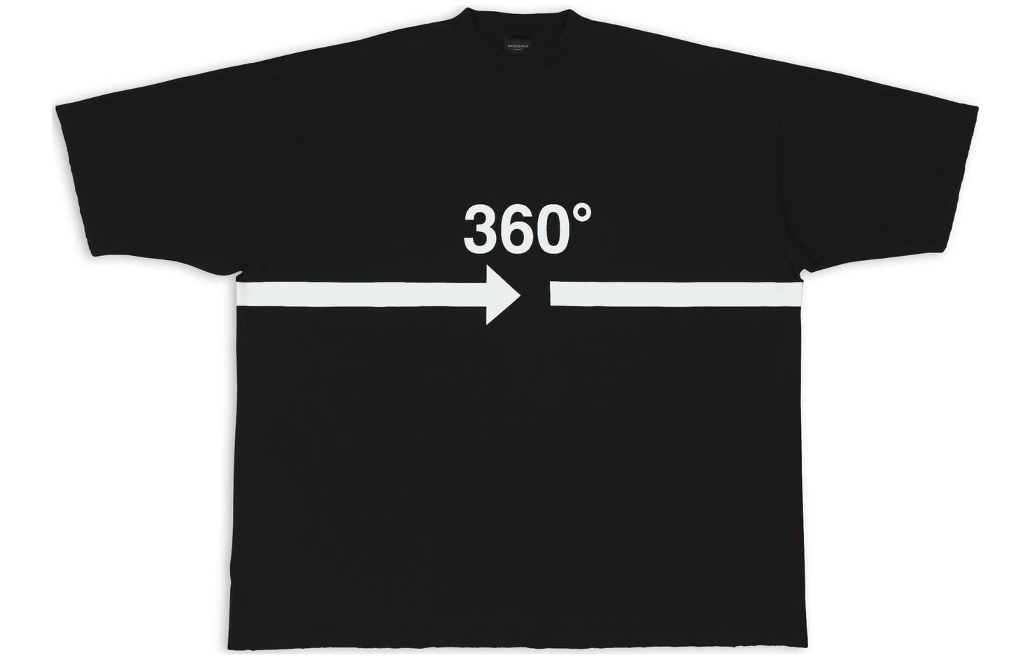 Balenciaga FW22 Numeric Print Oversized Batwing T-Shirt Black Unisex. 720501TNVD51070 圖 2