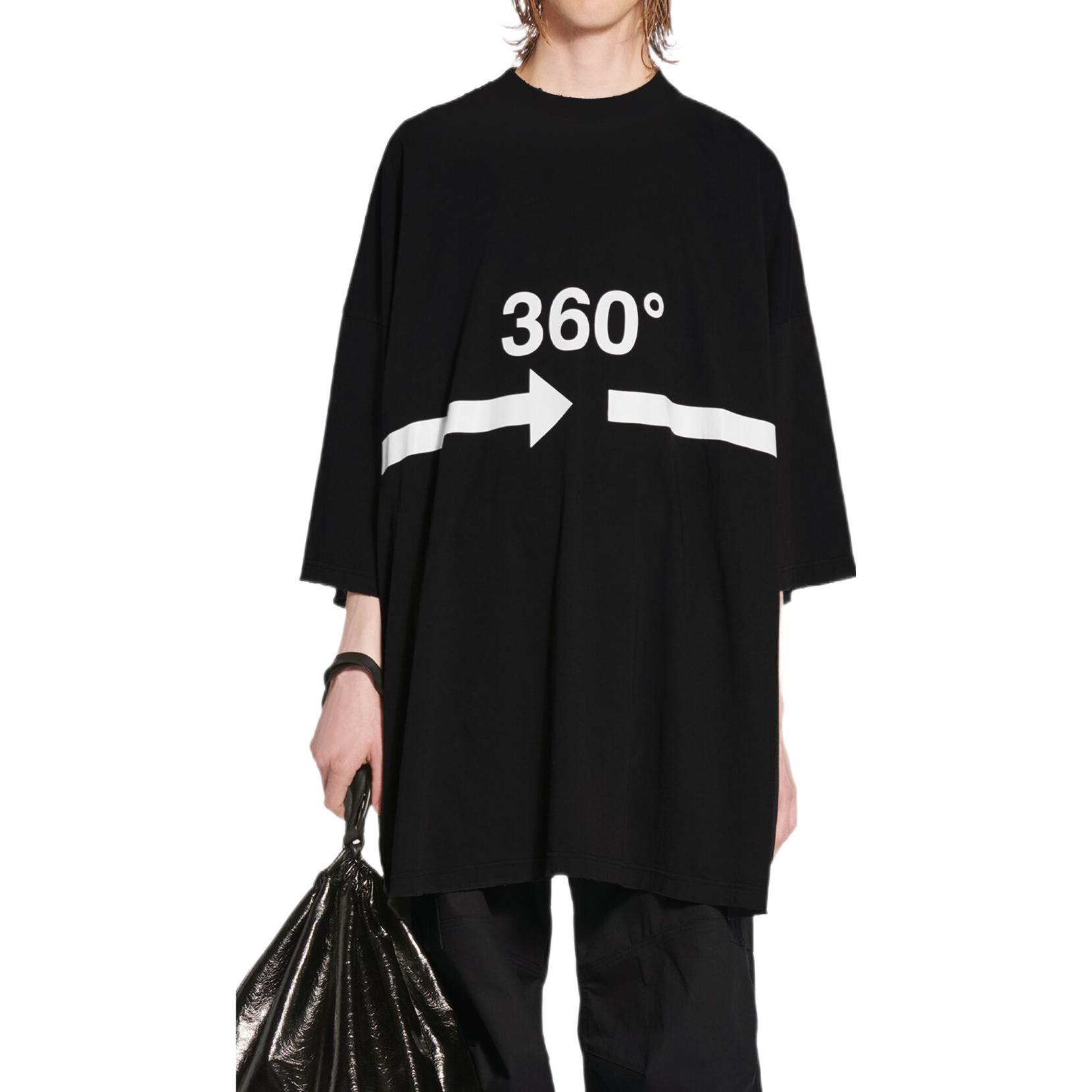 Balenciaga FW22 Numeric Print Oversized Batwing T-Shirt Black Unisex. 720501TNVD51070 圖 3