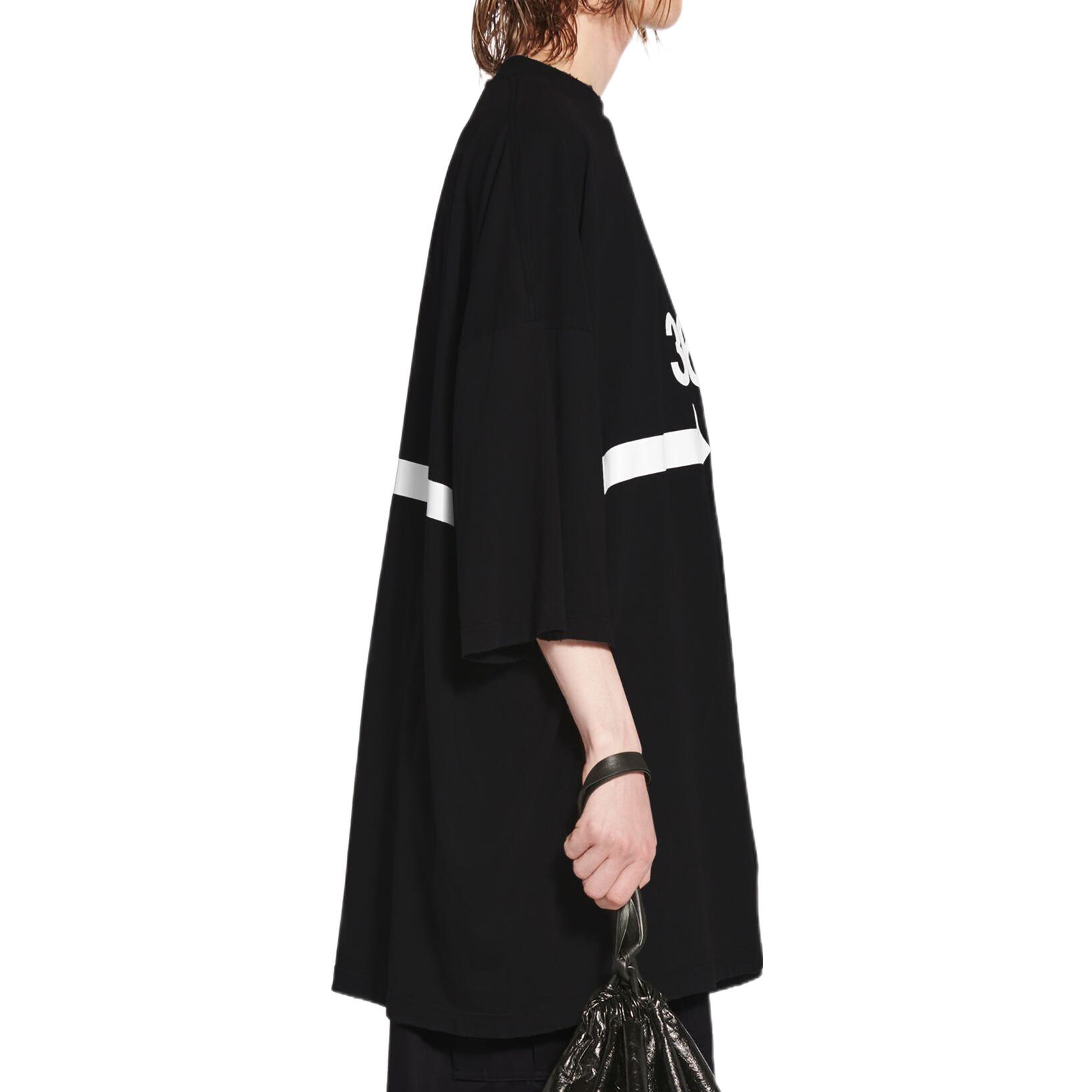 Balenciaga FW22 Numeric Print Oversized Batwing T-Shirt Black Unisex. 720501TNVD51070 圖 5
