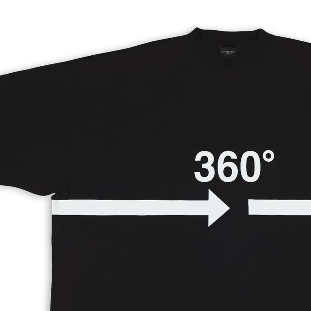 Balenciaga FW22 Numeric Print Oversized Batwing T-Shirt Black Unisex. 720501TNVD51070 圖 6