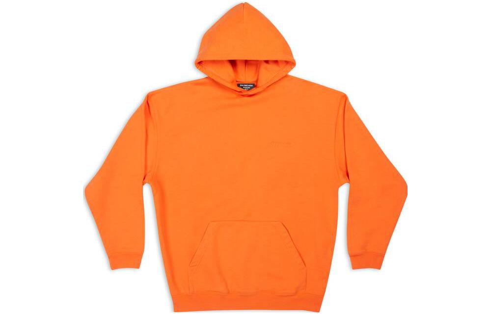 Balenciaga FW22 Orange Hoodie with Embroidered Logo for Men 570811TKVB57188