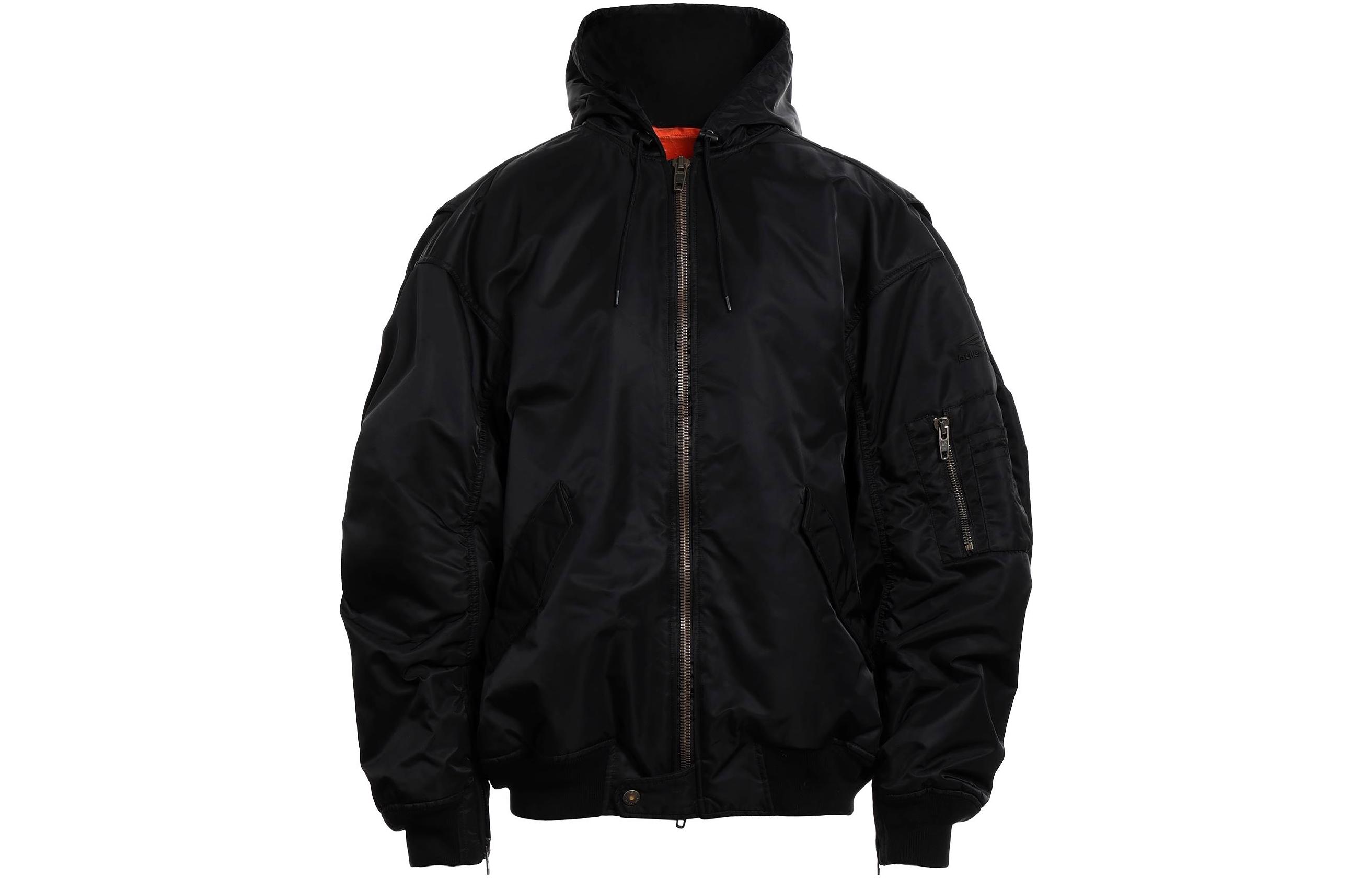 Balenciaga FW22 Oversized Black Zip-Up Hoodie Jacket 698858TLO251000