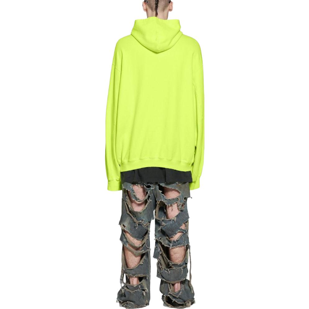Balenciaga FW22 Oversized Fluorescent Yellow Logo Hoodie Men’s Casual Wear. 729361TNVL27805 圖 4
