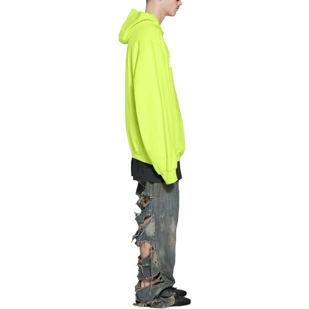 Balenciaga FW22 Oversized Fluorescent Yellow Logo Hoodie Men’s Casual Wear. 729361TNVL27805 圖 5