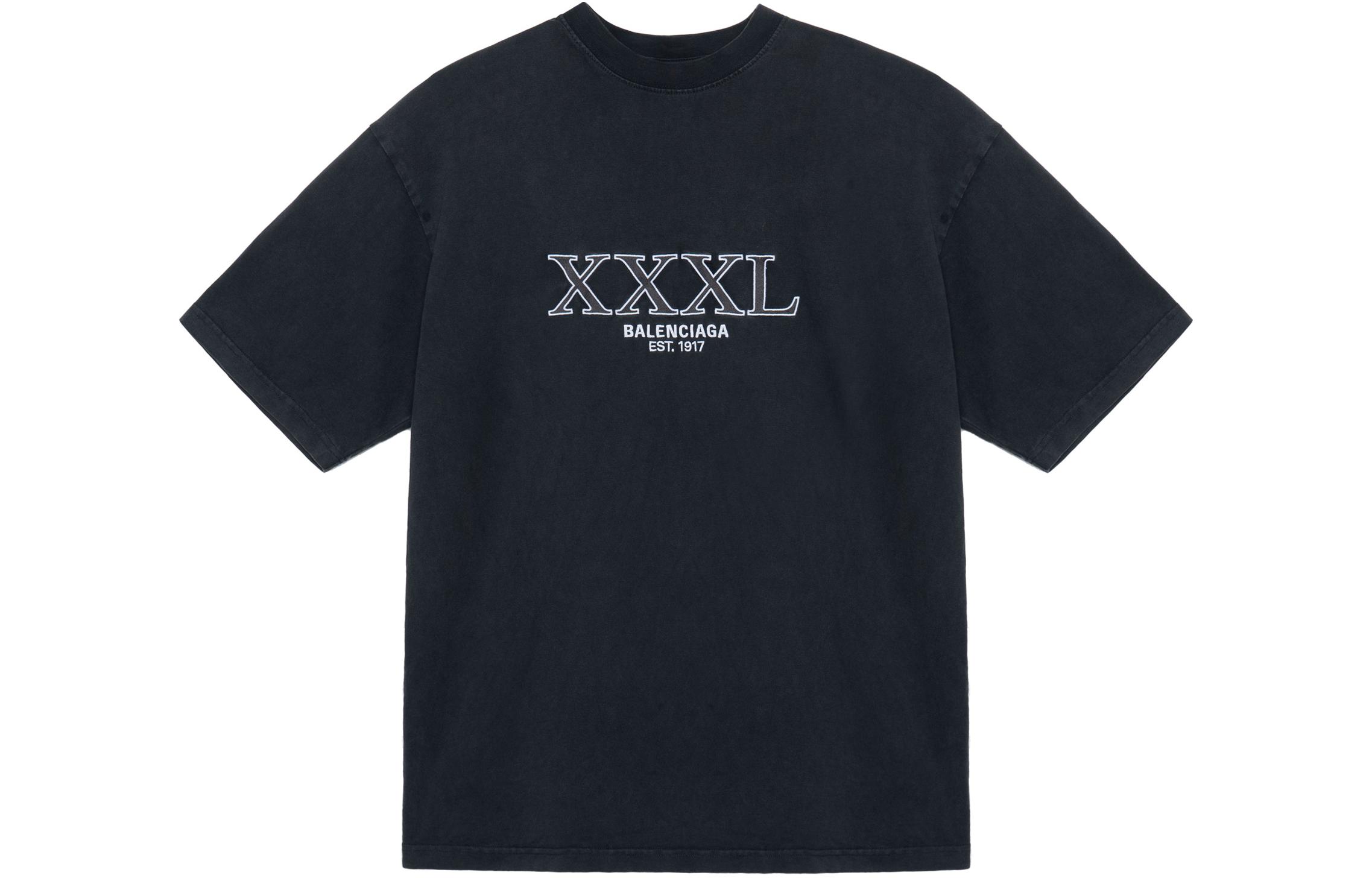 Balenciaga FW22 Oversized Logo Print Black T-Shirt  XXL. 641675TNVD81070