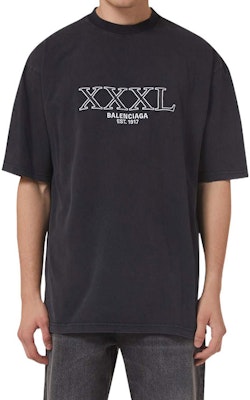 Balenciaga FW22 寬鬆版Logo印花黑色T恤 XXL 641675TNVD81070 Shop Balenciaga FW22 寬鬆版Logo印花黑色T恤 XXL 641675TNVD81070