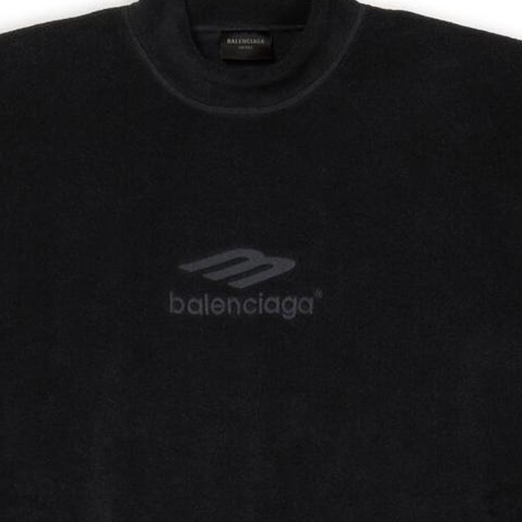 Details for 巴黎世家 FW22 寬鬆版印花徽標黑色衛衣 697975TMVA71069