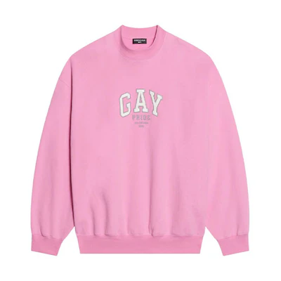 Balenciaga FW22 Oversized Pullover Hoodie Unisex Pink 671125TLV54