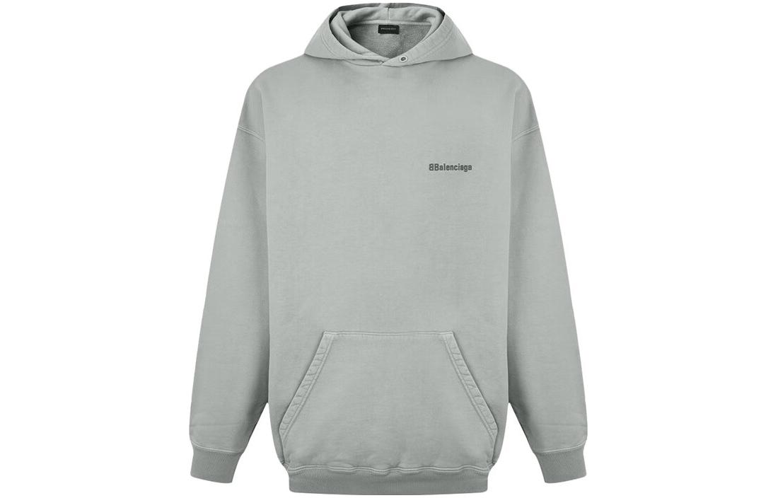Balenciaga FW22 Oversized Unisex Grey Pullover Sweatshirt. 570811TNVG89244