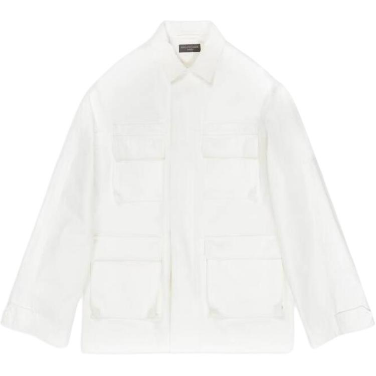Balenciaga FW22 Oversized White Jacket with Pockets Unisex 720159TNP029000