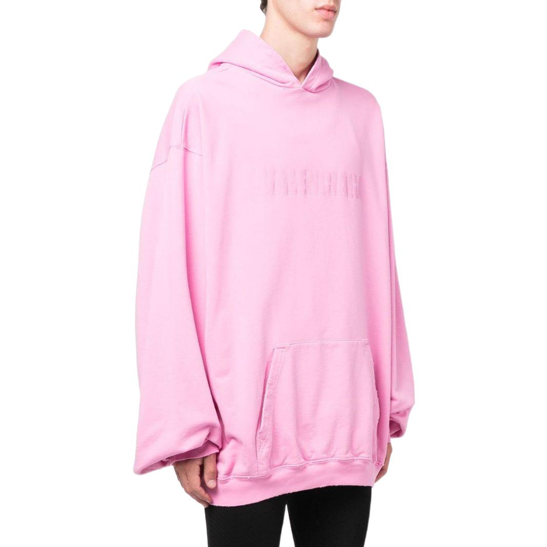 Purchase Balenciaga FW22 Pink Plain Pullover Hoodie  Long Sleeve. 729361TNVL25700