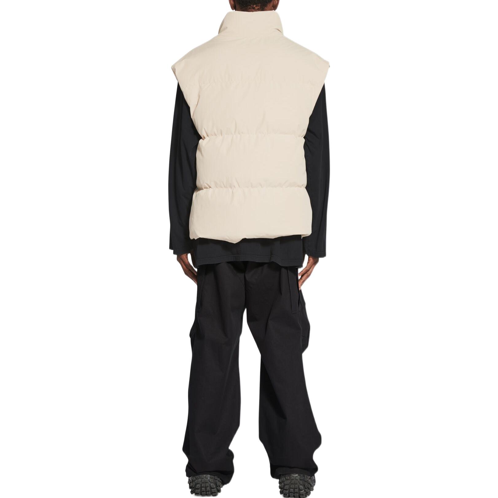 Balenciaga FW22 Quilted Oversized Vest Beige Unisex Stand Collar. 720167TNO259710 圖 5