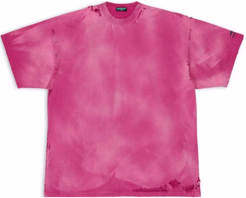 巴黎世家FW22修补Logo做旧宽松版粉色男女同款T恤。 704056TMVA50556 Buy 巴黎世家FW22修补Logo做旧宽松版粉色男女同款T恤。 704056TMVA50556