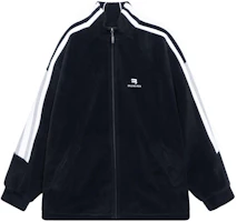 Balenciaga FW22 Retro Striped Logo Track Jacket Men’s Black 704063TMVC73869 Balenciaga FW22 Retro Striped Logo Track Jacket Men’s Black 704063TMVC73869