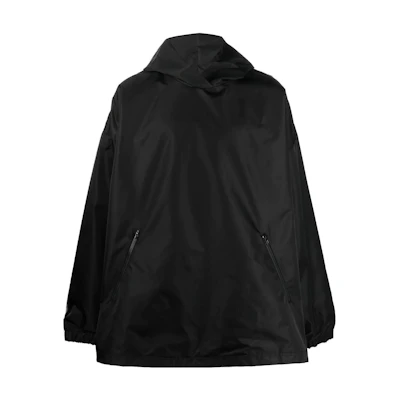 Balenciaga FW22 Solid Color Hoodie Jacket Oversized Fit Black - 715024TLO251000