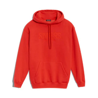 Balenciaga FW22 Solid Color Oversized Hoodie Red Casual Pullover 487209TBV456157